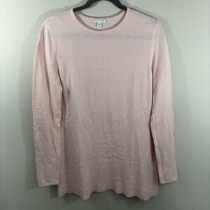 J. Jill Soft Pink Cotton Knit Sweater XS Feminine Top Coastal Grandma Balletcore